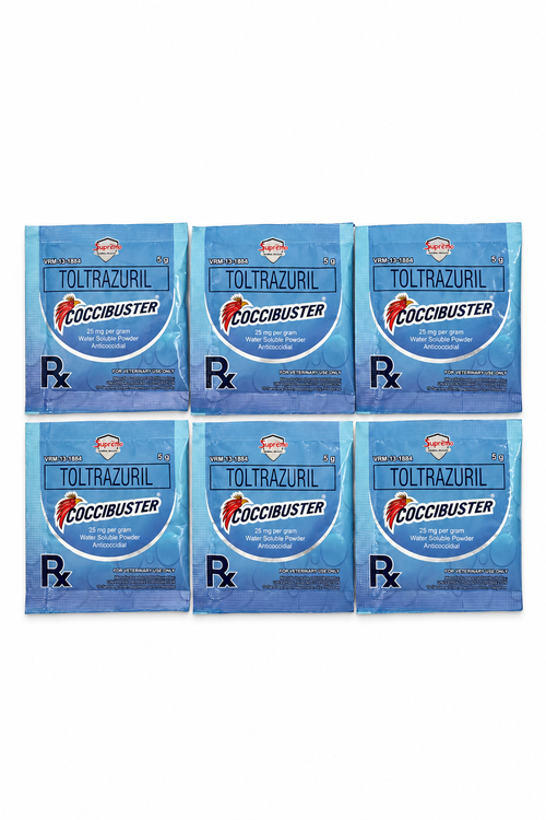 Six packets on a white background